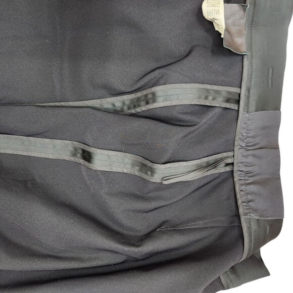 Designer Valery Kovalska Asymmetric Black Midi Skirt Layered Exposed Zipper - Picture 14 of 16